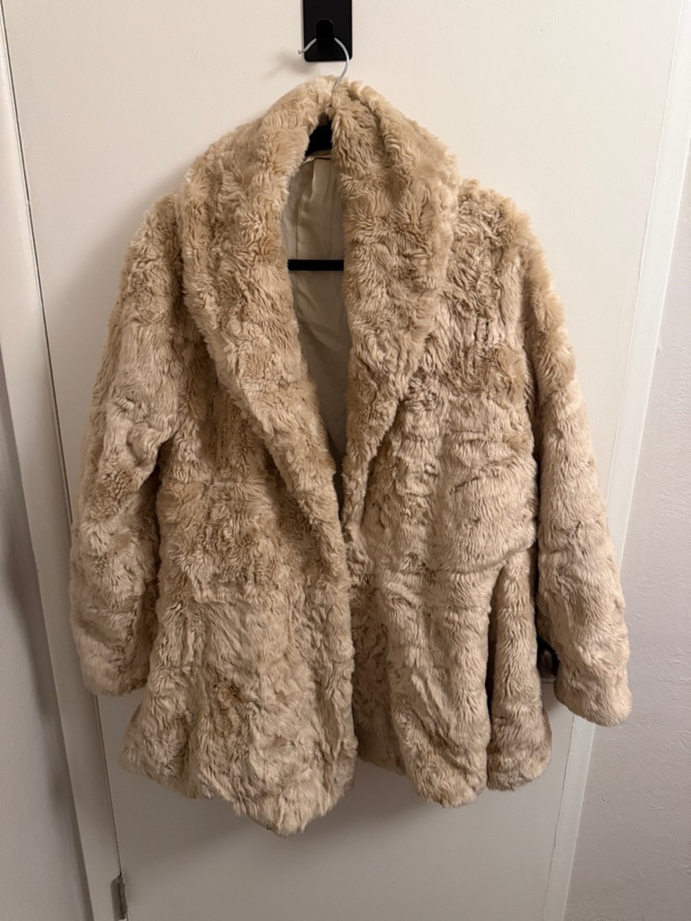 Free People Plush Teddy Coat in Beige